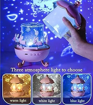 Rabbit Galaxy Night Light Projector – Rose Gold (1 Piece)