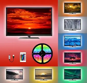 USB 5V 5050 RGB LED Strip Light – 5M | Multi-Color Changing with Remote