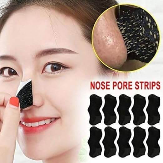 Deep Purifying Nose Strips – Blackhead & Whitehead Removal with Green Tea & Witch Hazel Extracts (Pack of 10)