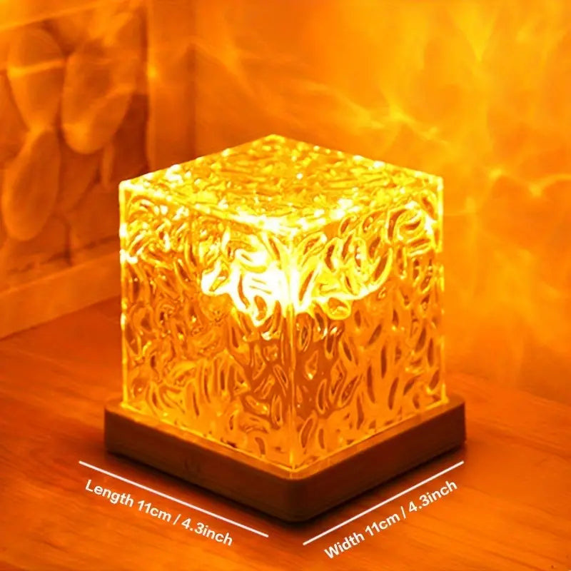 Dynamic Water Ripple Night Light โ LED Projector Lamp for Bedroom & Gaming Room