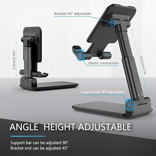 Angle & Height Adjustable Mobile Phone & Tablet Holder