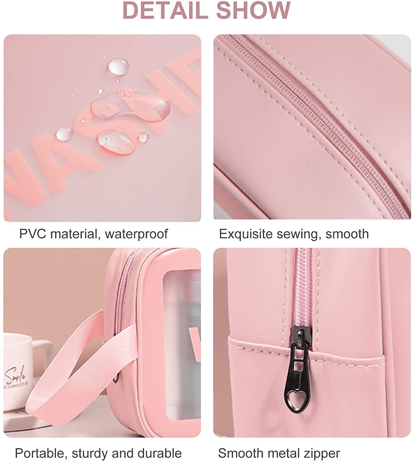 Transparent Makeup & Travel Organizer Bag (Set of 3)