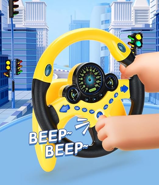 Kids Electric Early Education Simulation Steering Wheel Toy β Drive, Learn, and Have Fun!