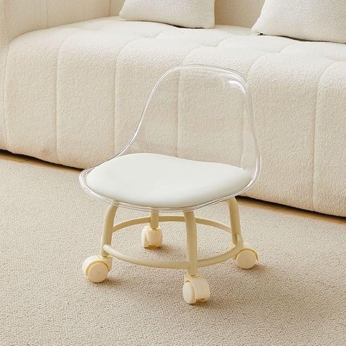 Acrylic 360° Rotatable Transparent Chair – Modern & Ergonomic Design