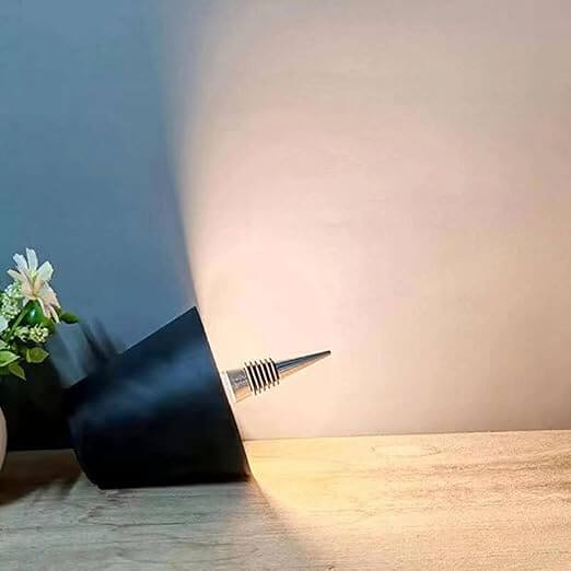 Wireless LED Wine Bottle Table Lamp – Vintage Iron | 3 Color Modes | Rechargeable | Touch Control