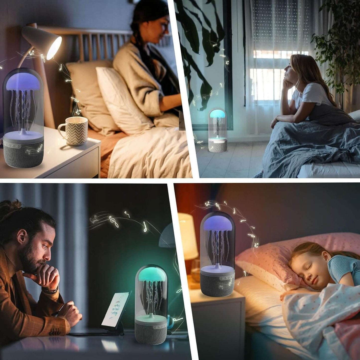 Jellyfish Bluetooth Speaker with Mood Lamp – Multi Color (1-Piece)