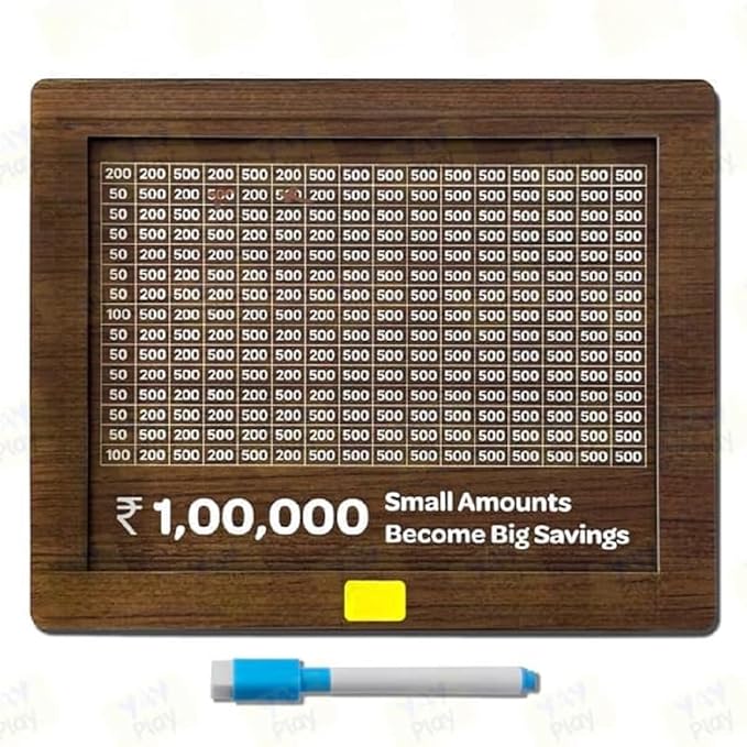 ₹1,00,000 Money Saving Handmade Wooden Piggy Bank