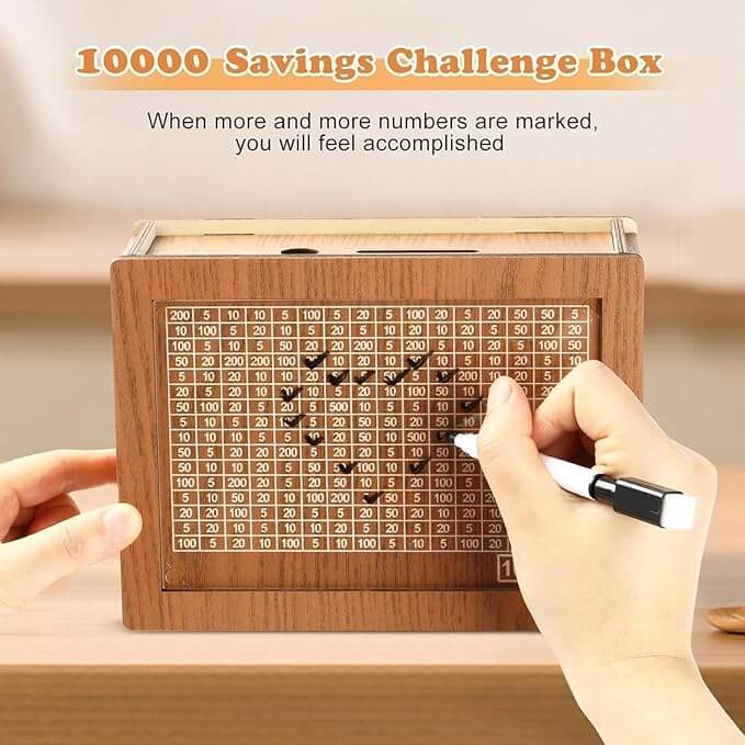 ₹1,00,000 Money Saving Handmade Wooden Piggy Bank