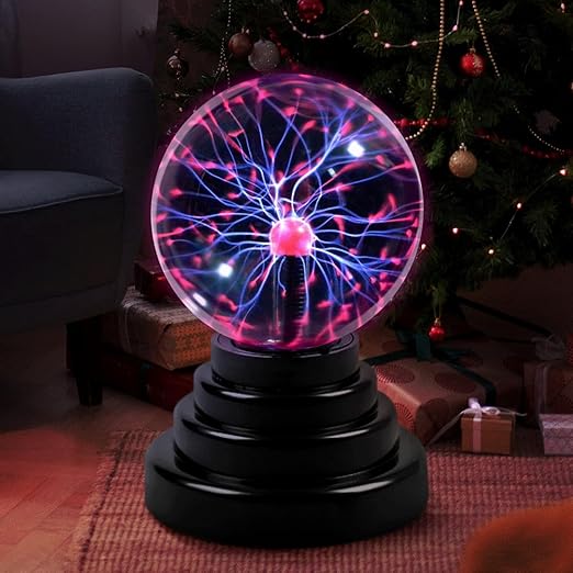 lasma Globe Lamp – Touch & Sound Sensitive | Interactive Lightning Ball | USB & Battery Powered | Science Toy & Home Decor