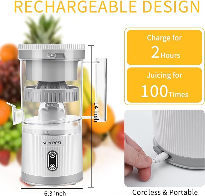 Electric Citrus Juicer – Rechargeable & Portable