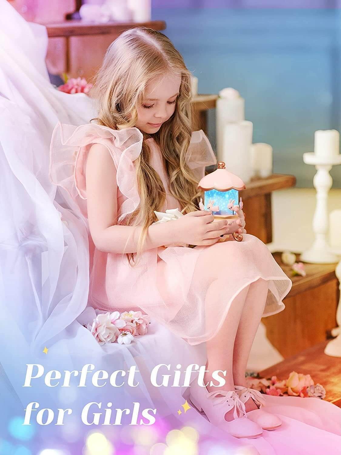 Rabbit Galaxy Night Light Projector – Rose Gold (1 Piece)