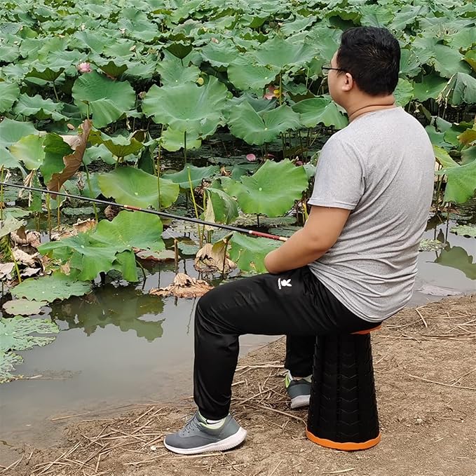 Retractable Folding Stool – Portable & Adjustable for Indoor & Outdoor Use