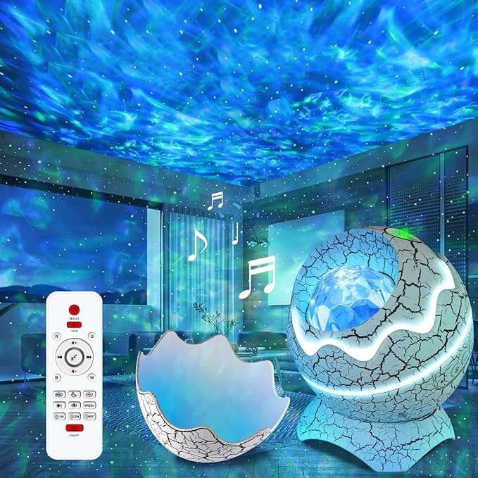 Galaxy Star Projector with Soothing White Noise & Bluetooth Speaker