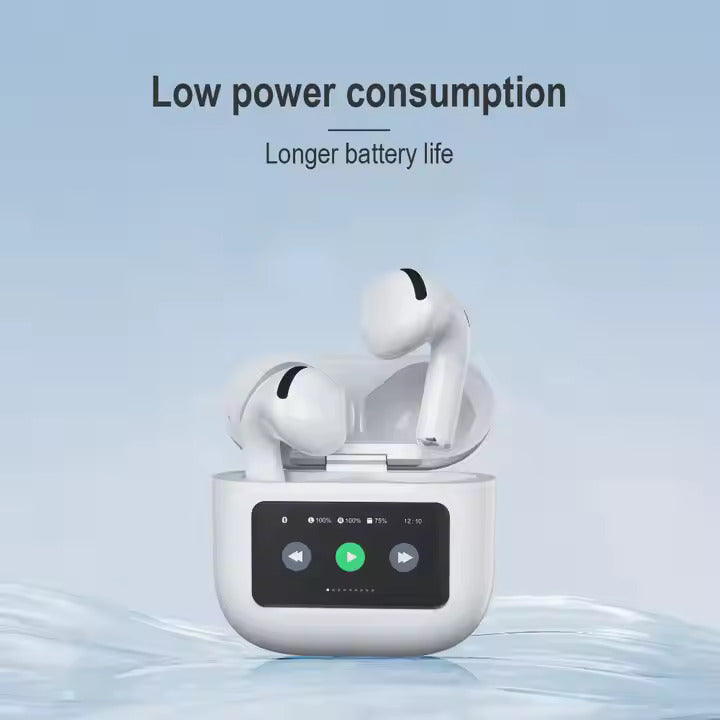 Bluetooth Wireless Earbuds with LED Display & Noise Cancellation