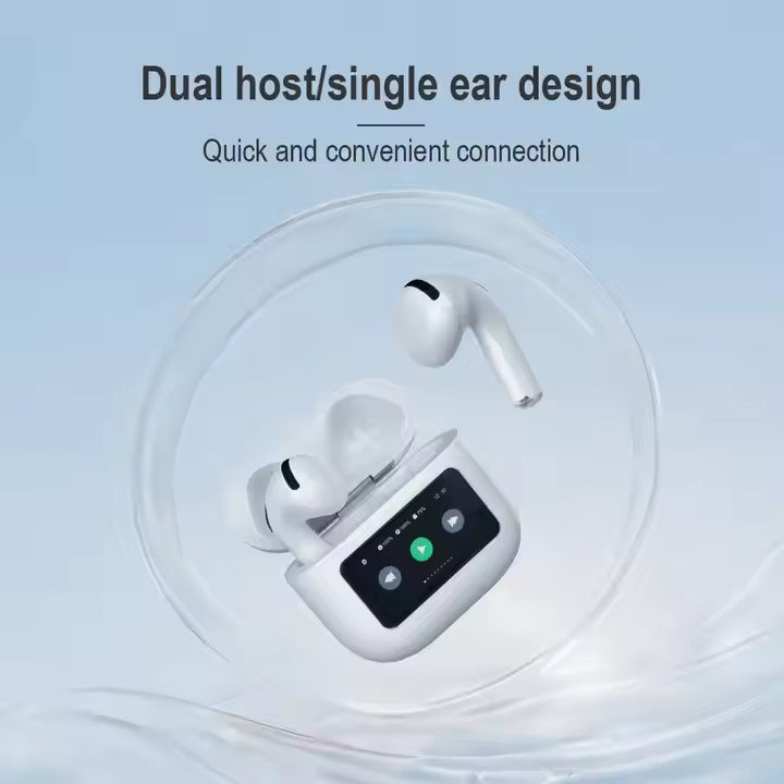 Bluetooth Wireless Earbuds with LED Display & Noise Cancellation