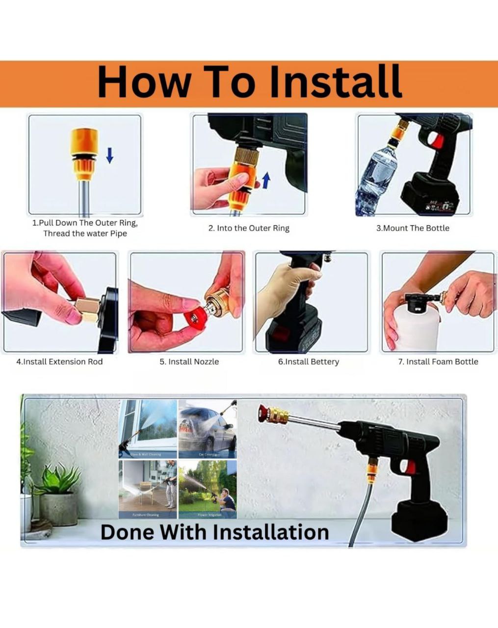 Portable Rechargeable Car Washer
