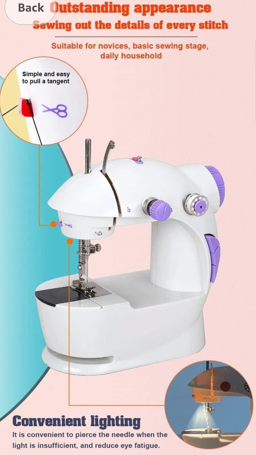 ORLOV® Electric Sewing Machine – Mini Tailoring Machine for Home Use