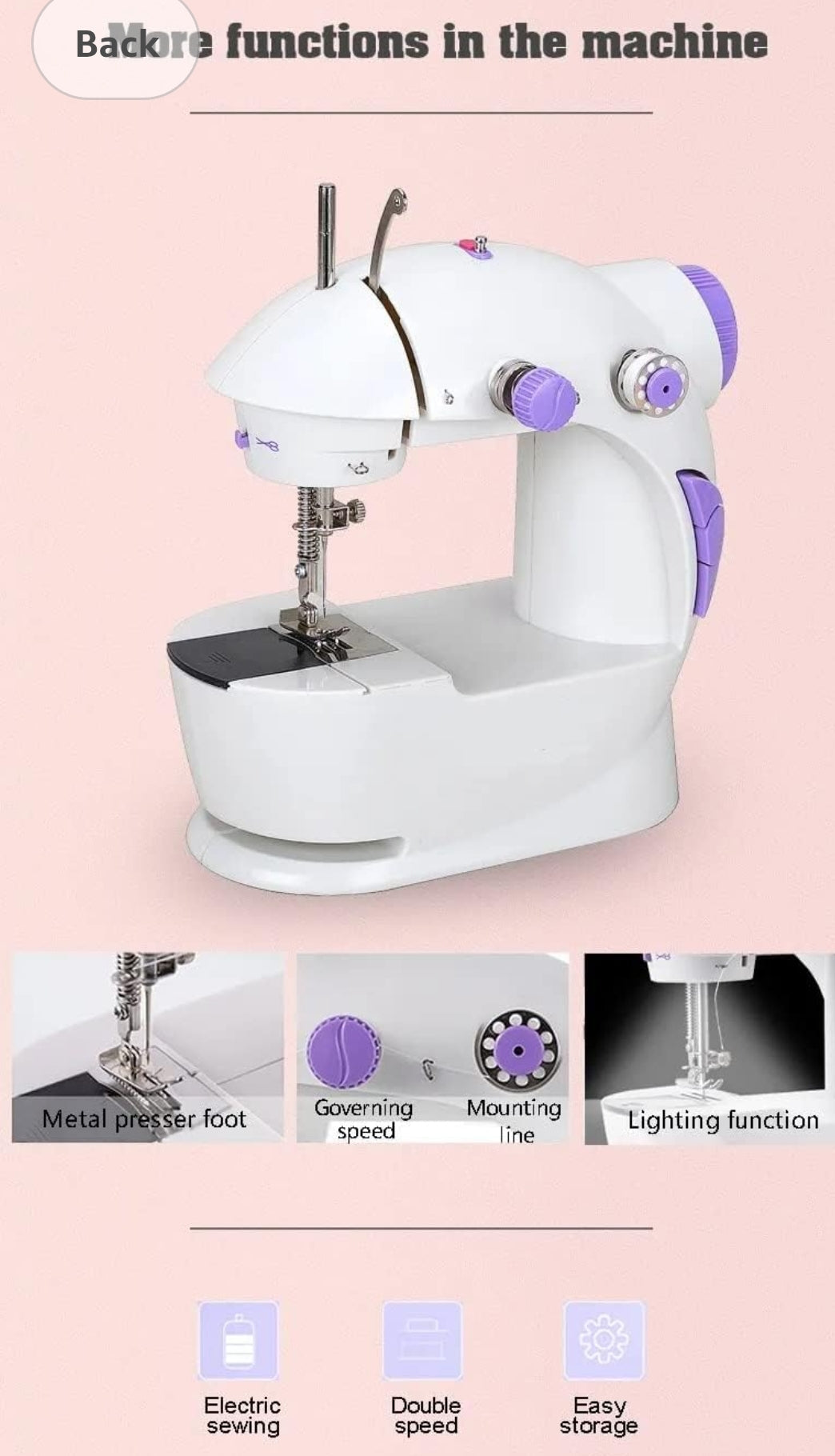 ORLOV® Electric Sewing Machine – Mini Tailoring Machine for Home Use