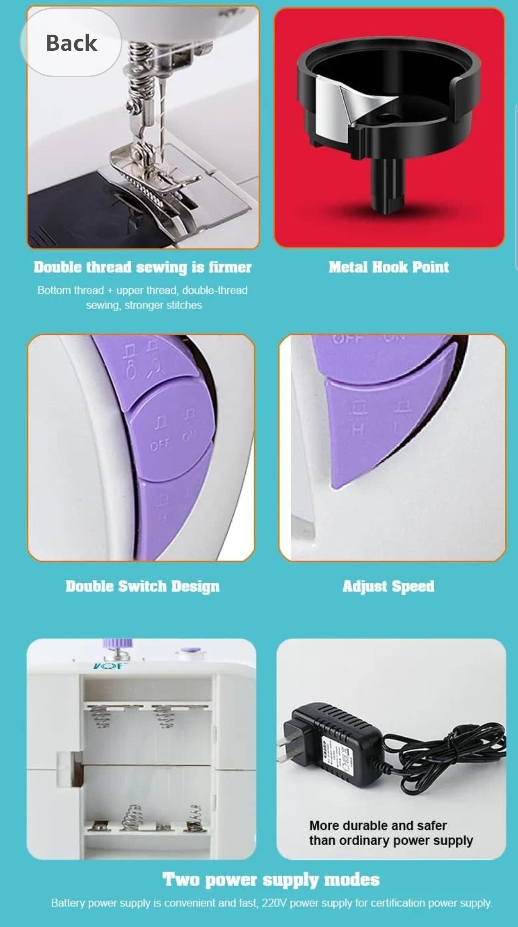 ORLOV® Electric Sewing Machine – Mini Tailoring Machine for Home Use