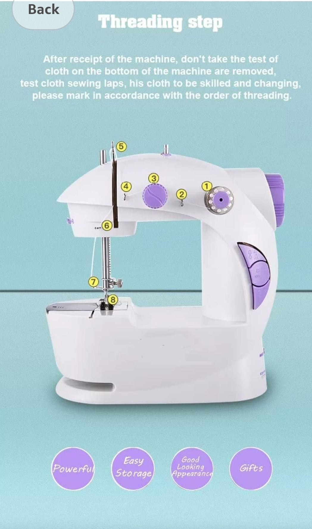 ORLOV® Electric Sewing Machine – Mini Tailoring Machine for Home Use