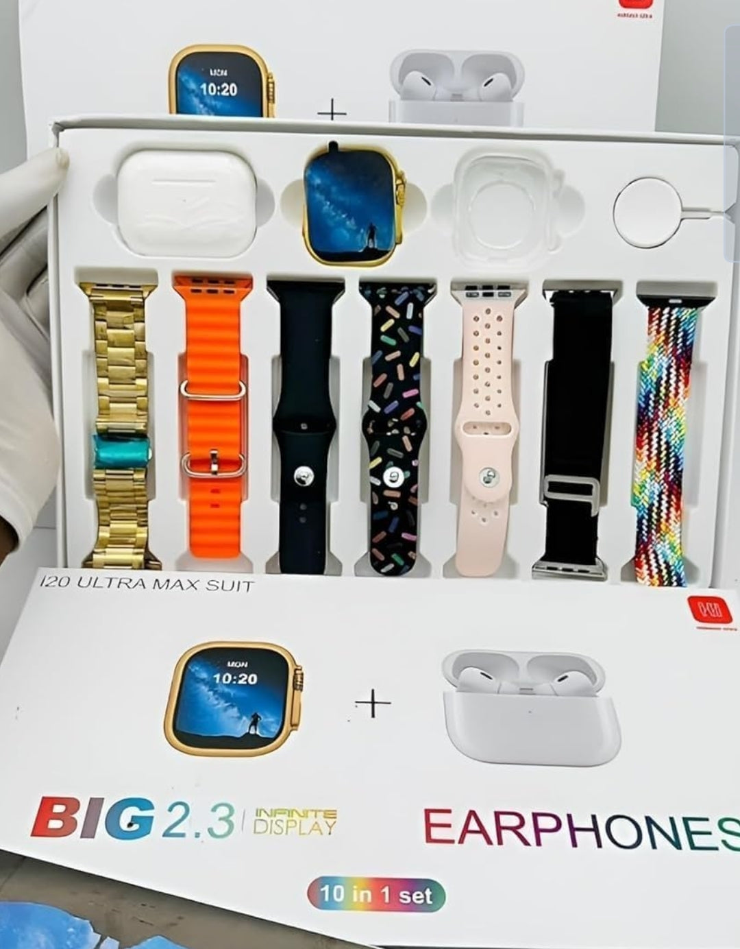 Esportic i20 Ultra MAX Suit Smartwatch + Ear Buds Pro (10-in-1 Set)