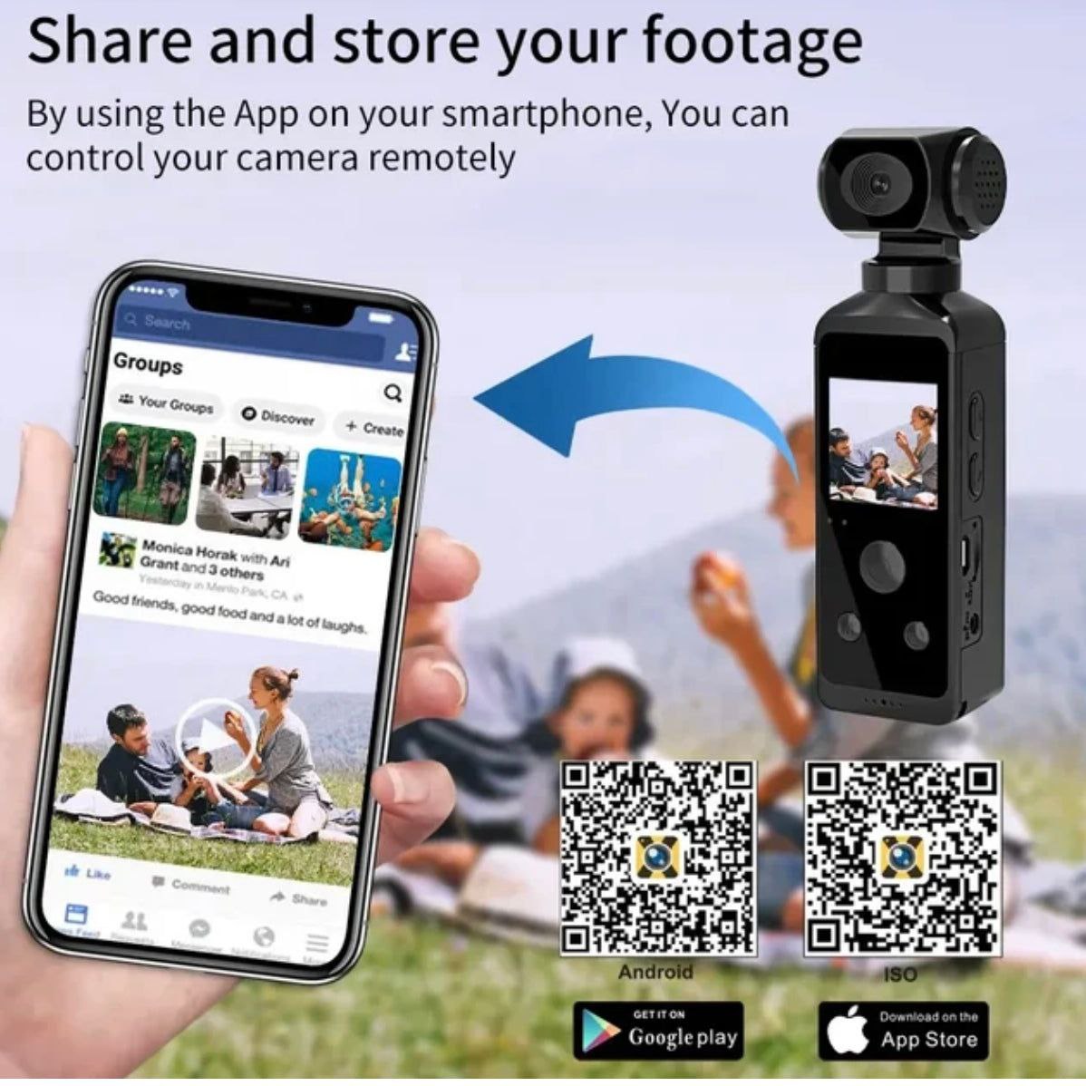 Ultra HD Pocket Action Camera – 270° Rotatable Mini Sports Cam