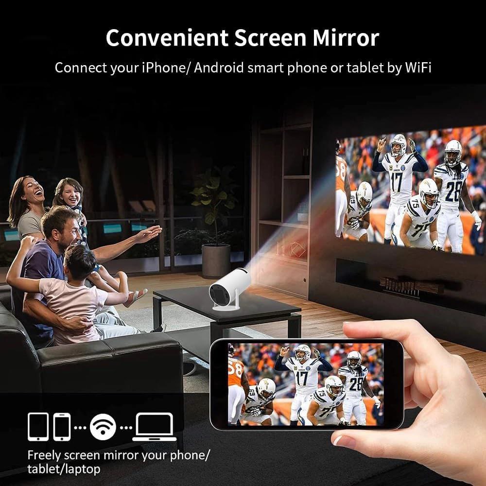 Android 5G WiFi Home Projector – 4K Support
