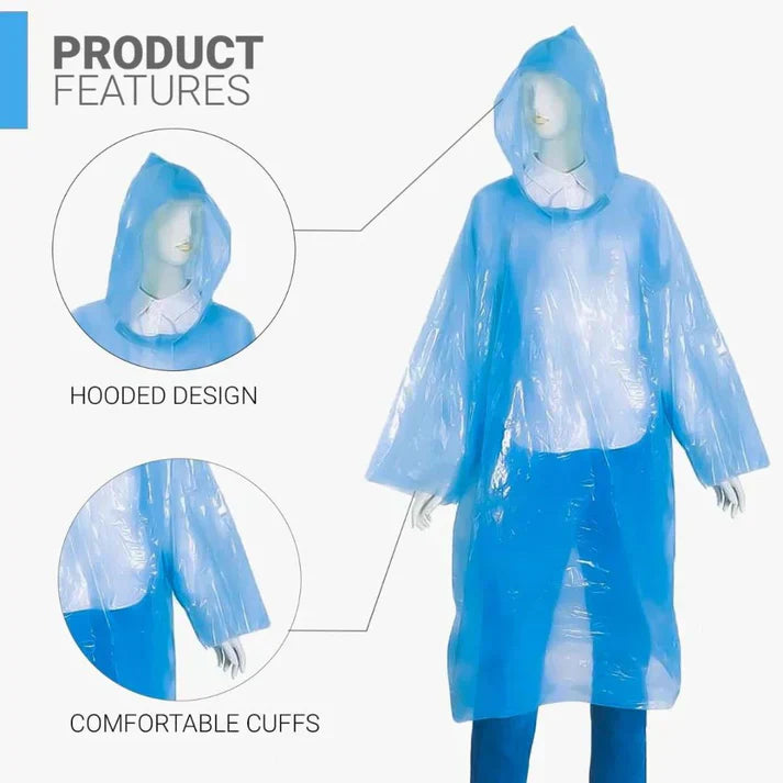 Unisex Disposable Rain Card 5 nos – Emergency Waterproof Rain Protection!
