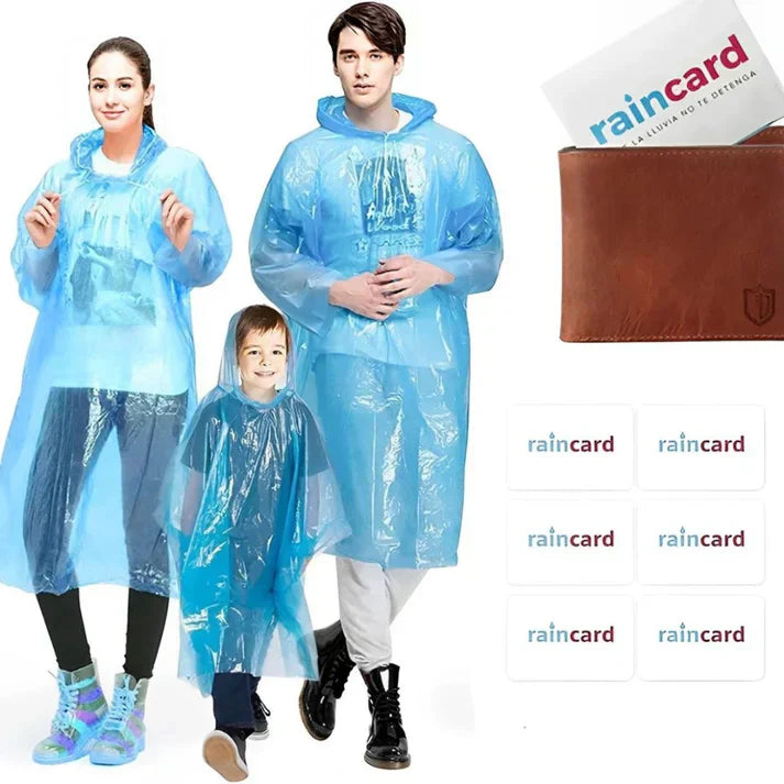 Unisex Disposable Rain Card 5 nos – Emergency Waterproof Rain Protection!