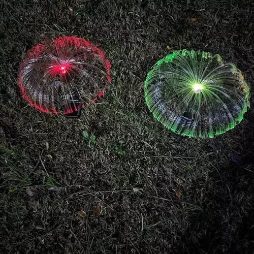 Jellyfish Solar Garden Lights (Set of 2) โ Multicolour with Metal Stand