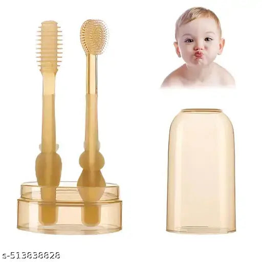 2-in-1 Baby Silicone Toothbrush & Tongue Cleaner