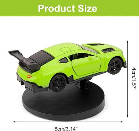Rotating Dashboard Drift Car Display Stand – Lime Green | Motion-Activated Spinning Car Toy for Interior Decor & Collectibles