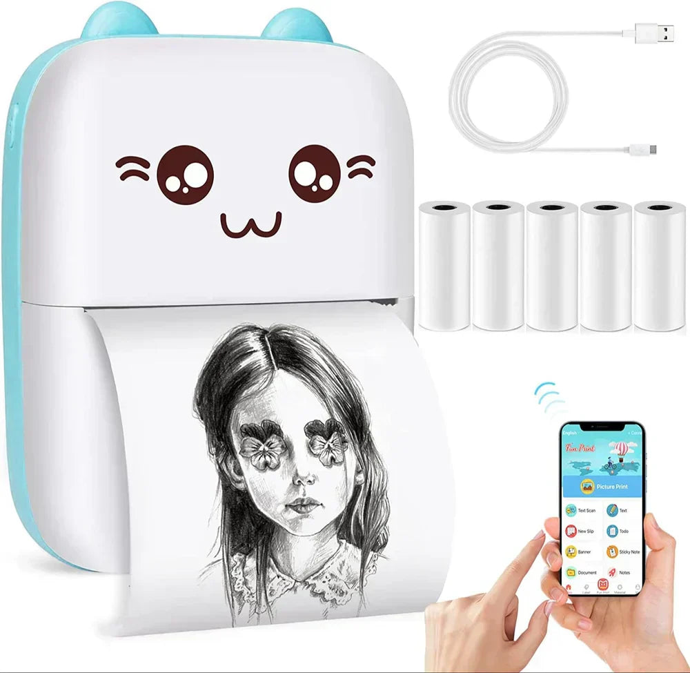 Mini Portable Thermal Printer β Wireless Bluetooth Inkless Printer