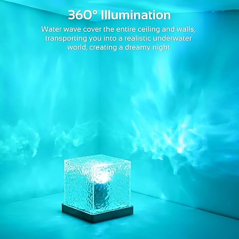 Ocean Wave & Aurora Night Light Projector – LED Northern Lights Lamp with Remote | Sunset Projection & Room Decor Light