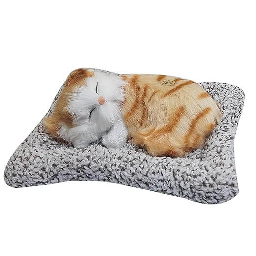 Realistic Sleeping Cat Plush Toy | Soft & Lifelike Companion for Cat Lovers (No Sound)