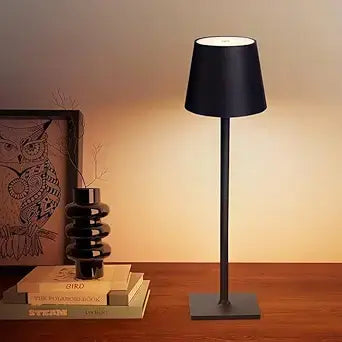 Metal Cordless LED Table Lamp – Touch Dimmable | Portable | Rechargeable | 3 Light Modes | Modern Minimalist