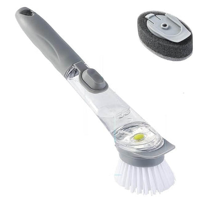 Medium White Liquid Dispenser Kitchen Cleaning Brush