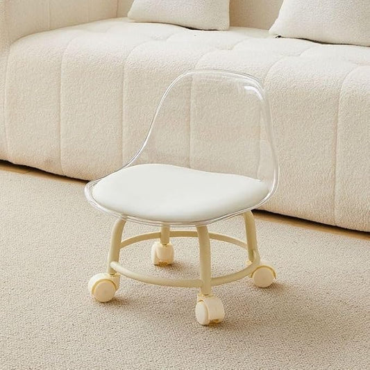 Acrylic 360° Rotatable Transparent Chair – Modern & Ergonomic Design