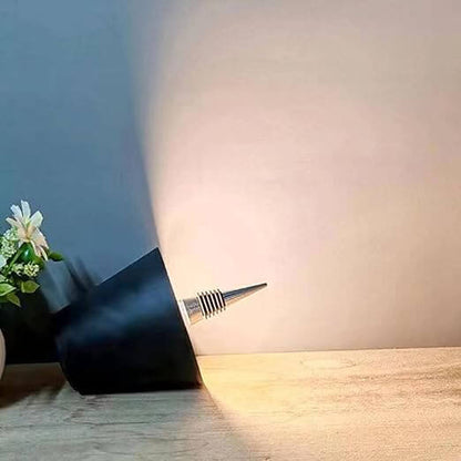 Wireless LED Wine Bottle Table Lamp – Vintage Iron | 3 Color Modes | Rechargeable | Touch Control