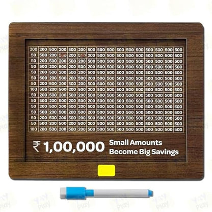 ₹1,00,000 Money Saving Handmade Wooden Piggy Bank