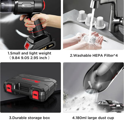 3-in-1 High Power Portable Vacuum Cleaner – 18000PA Wireless