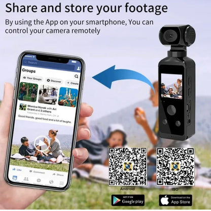 Ultra HD Pocket Action Camera – 270° Rotatable Mini Sports Cam