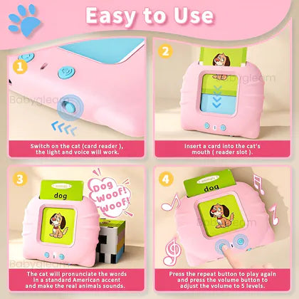 Preschool Learning Toy – Intelligent Electric Kids Language Card Reader (224 Words)