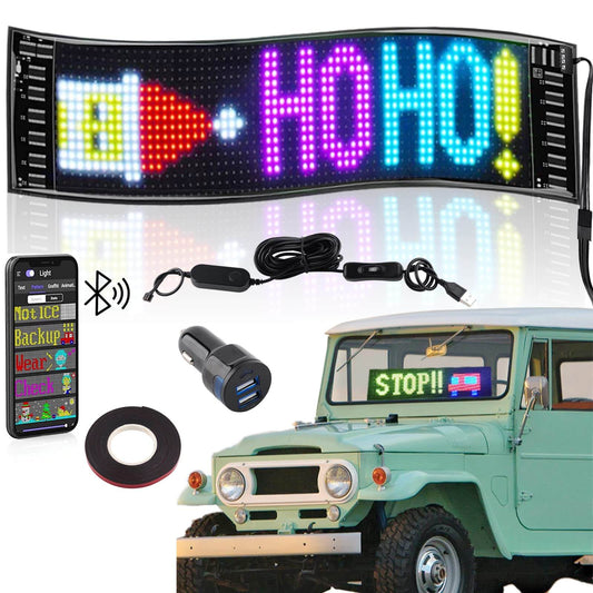 Car LED Matrix Panel – Programmable Scrolling Display for Text, Images & Animations