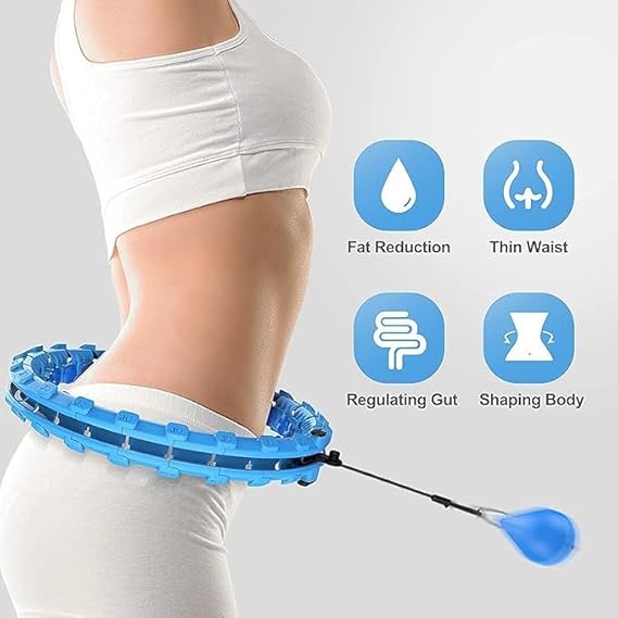 Smart Weighted Fitness Hoop for Adults – Infinity Exercise Hoop for Weight Loss & Core Toning – Plus Size Friendly
