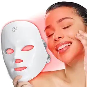 7-Color LED Light Therapy Face Mask – Red Light Therapy for Anti-Aging, Acne, Skin Rejuvenation & Collagen Boost – At-Home Photon Facial Mask with 150 LED Lights
