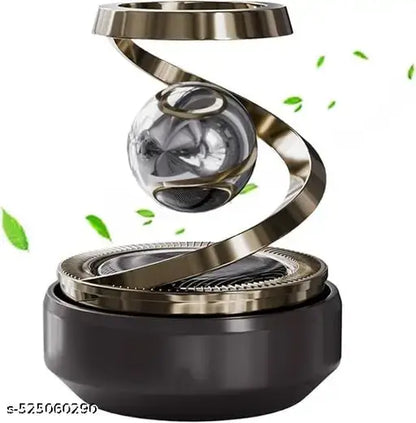 Solar Rotating Car Air Freshener – Refillable Aromatherapy Diffuser & Eco-Friendly Dashboard Purifier
