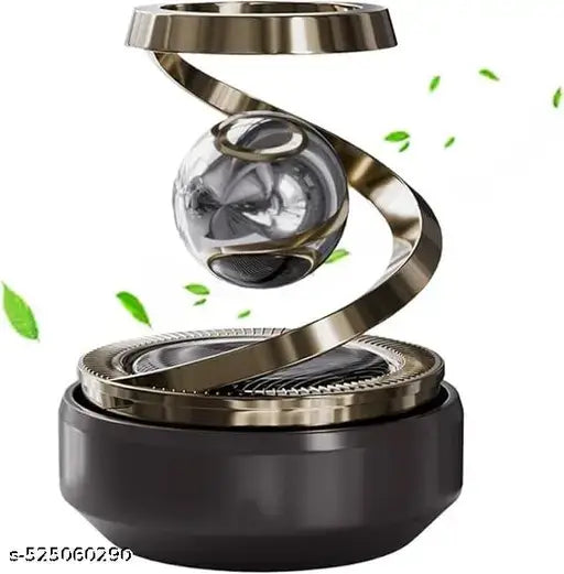 Solar Rotating Car Air Freshener – Refillable Aromatherapy Diffuser & Eco-Friendly Dashboard Purifier